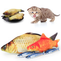 Cataire Chat Poisson Jouet Poisson En Peluche Chat Jouet Interactif À Mâcher Oreiller Pet Chat Électrique Jouet